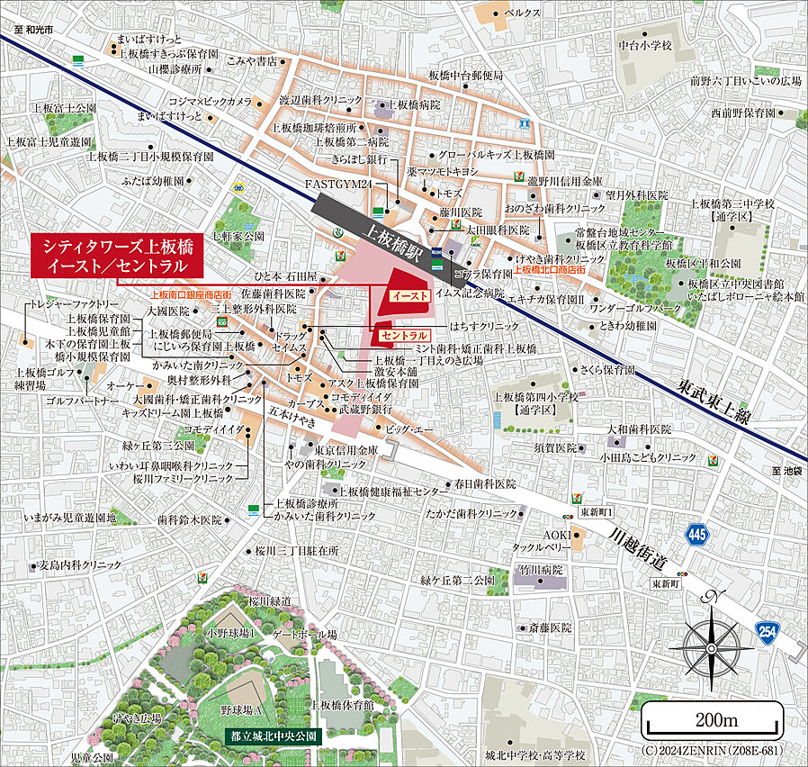 シティタワーズ上板橋イースト：案内図