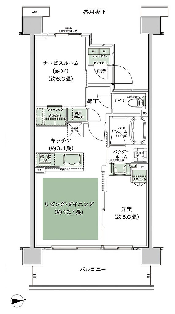 シティテラス志木 間取り E-L2