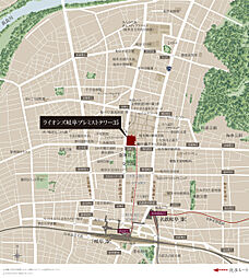 ライオンズ岐阜プレミストタワー３５ 現地案内図