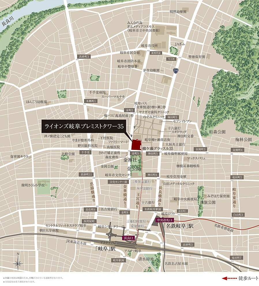 ライオンズ岐阜プレミストタワー３５：案内図