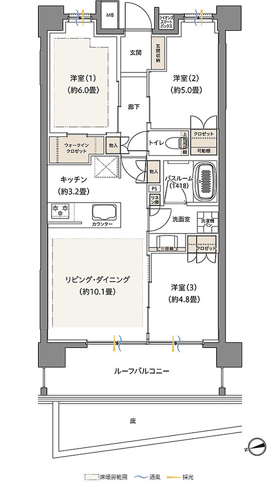 ザ・ライオンズ西川口 間取り B1