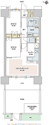 ザ・ライオンズ西九条 間取り F1