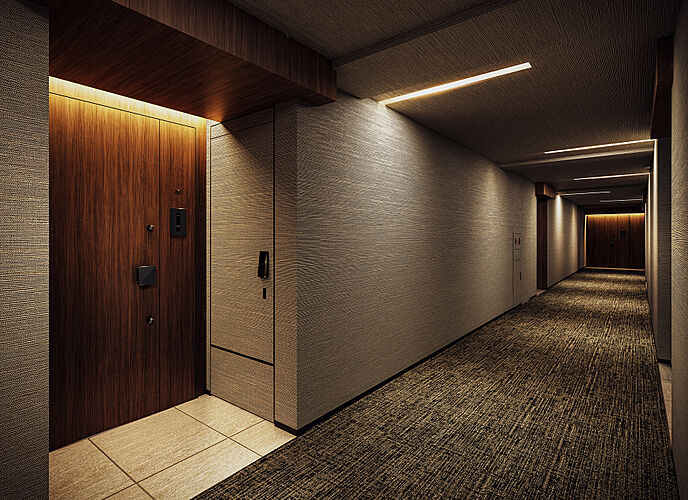 ザ・ライオンズ大岡山 内廊下完成予想図