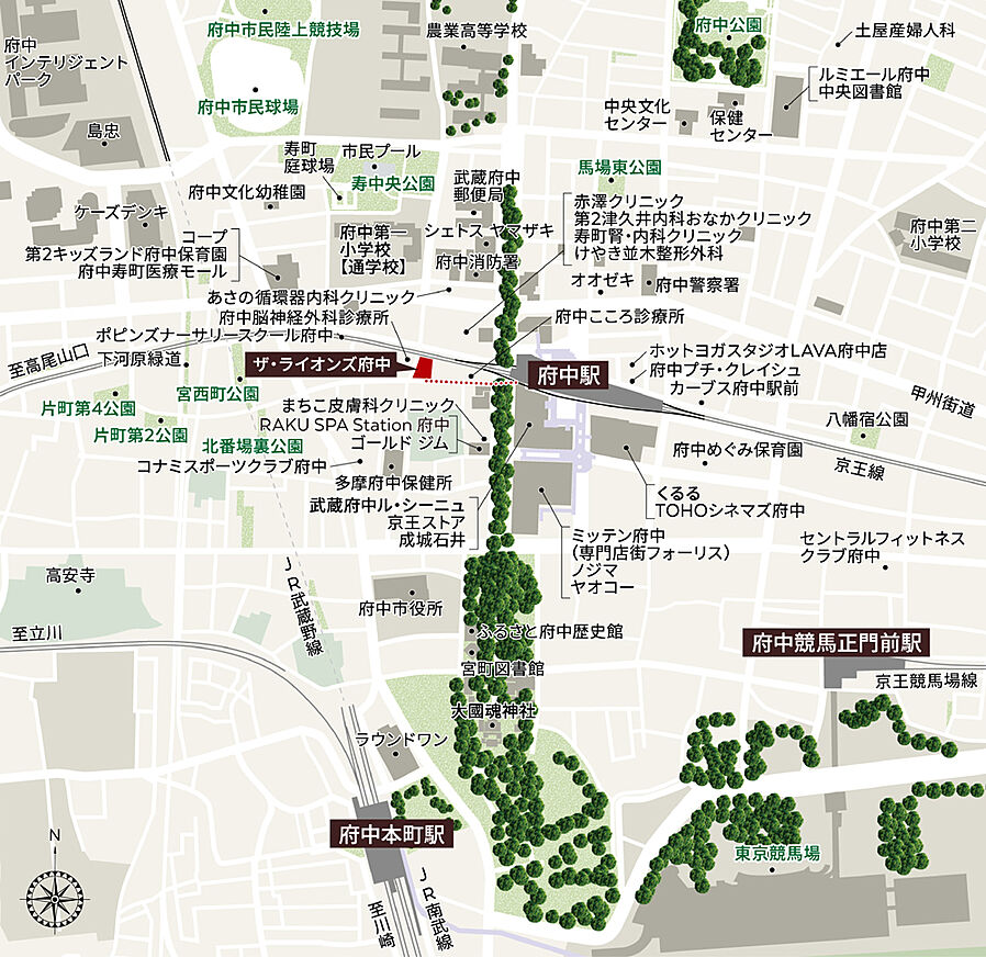 ザ・ライオンズ府中：案内図