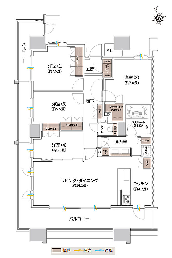 ザ・ライオンズ枚方光善寺タワー 間取り L