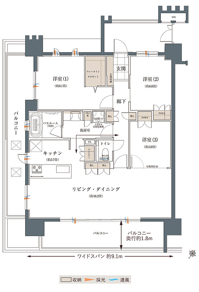 ザ・ライオンズ那覇新都心 間取り C
