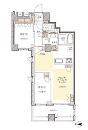 [E] ■14.3畳大のゆとりあるリビング・ダイニング・キッチン
■ウォールドアを採用した洋室1はライフスタイルに合わせフレキシブルに利用可能