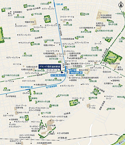 ブランズ環状通東駅前 現地案内図