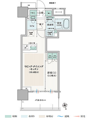 ブランズタワー橋本 間取り 35E