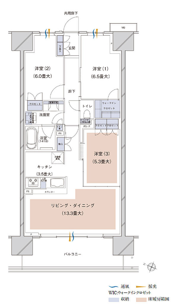 ブランズシティ千葉ニュータウン中央 間取り WF