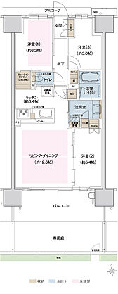 ウエリス島本 間取り SCg