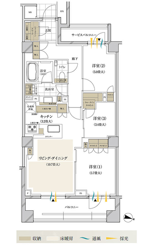 ブランズ西小山 間取り B