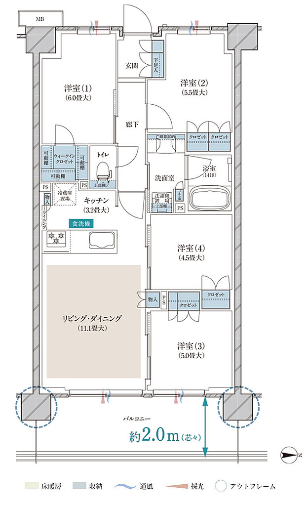 ブランズ大宮日進ビアレ 間取り M
