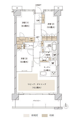 ブランズシティ船橋ビアレ 間取り 2-F2