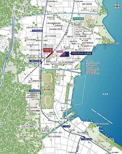 ブランズシティ大津京 現地案内図