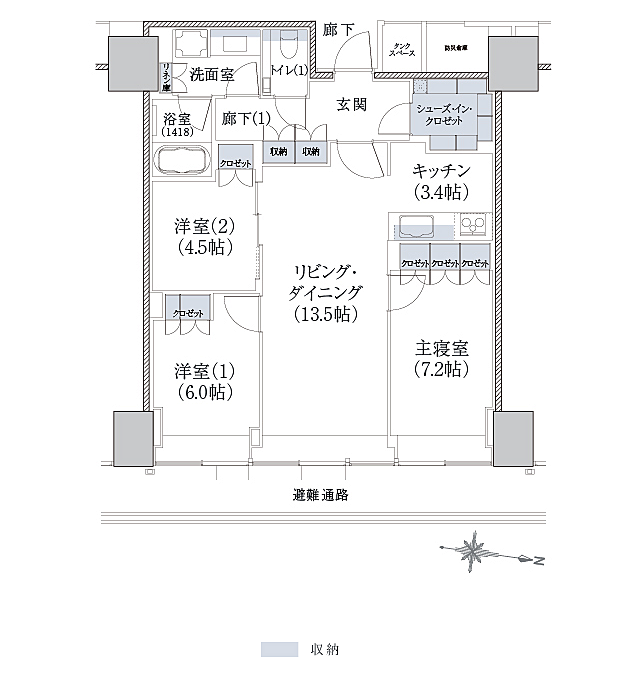 Brillia Tower 堂島 間取り O-79A
