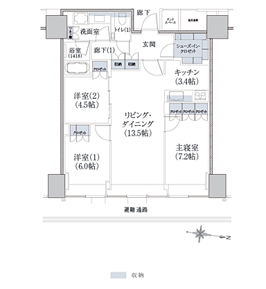 Brillia Tower 堂島 間取り O-79A