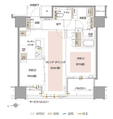 Brillia Tower 北浜 間取り G2