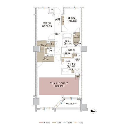 Brillia 京都北山 The Residence 間取り B2【セレクトプラン1】