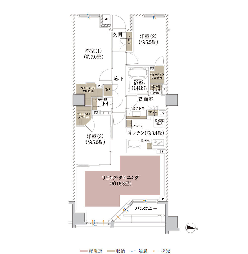 Brillia 京都北山 The Residence 間取り B1