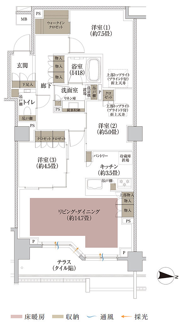 Brillia 京都北山 The Residence 間取り Dt