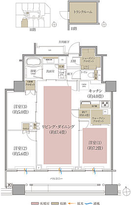 箕面マークス ザ レジデンス 間取り Q