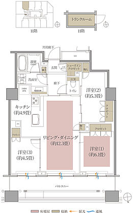 箕面マークス ザ レジデンス 間取り Y
