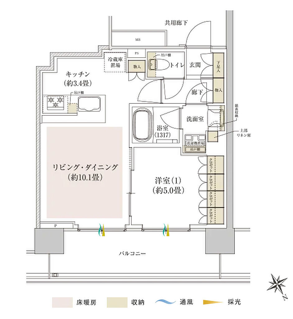 Brillia Tower 千葉 間取り N