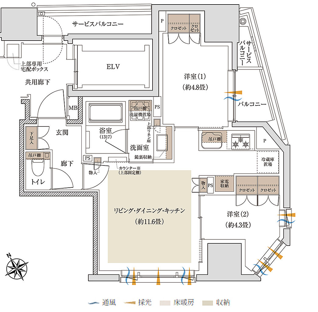 Brillia 文京関口 間取り D