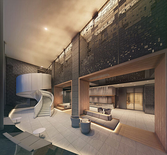 プラウドタワー池袋 ( 第2期 2次 ) エントランホール完成予想CG