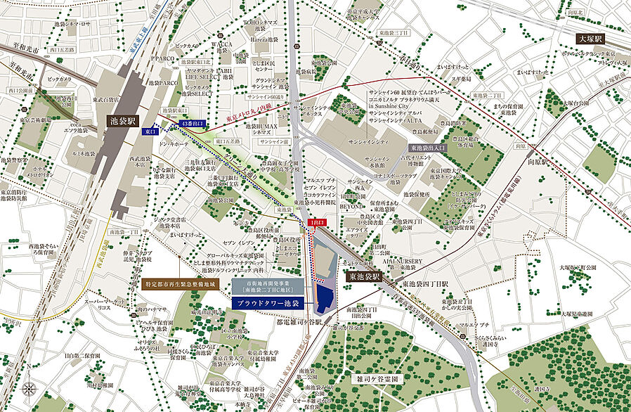 プラウドタワー池袋 ( 第2期 2次 )：案内図