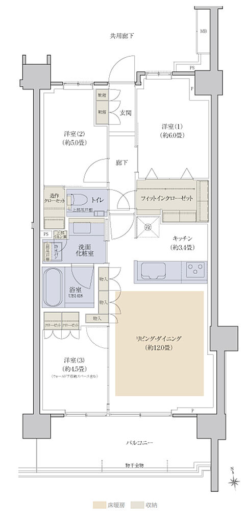 プラウドシティ国立 ( 第3期 ) 間取り D-07
