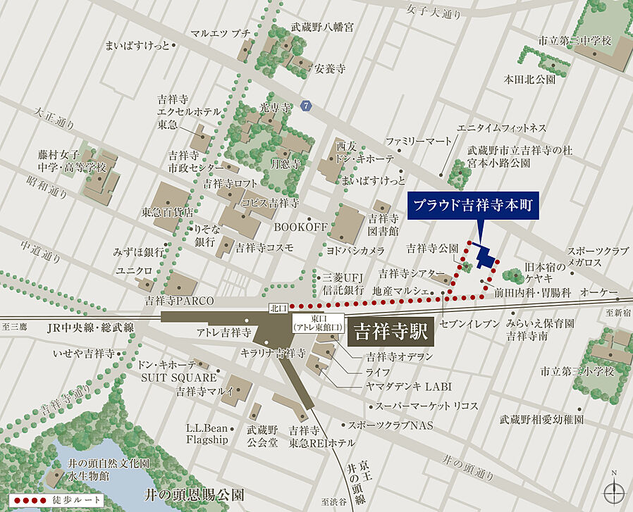 プラウド吉祥寺本町 ( 第1期 3次 )：案内図