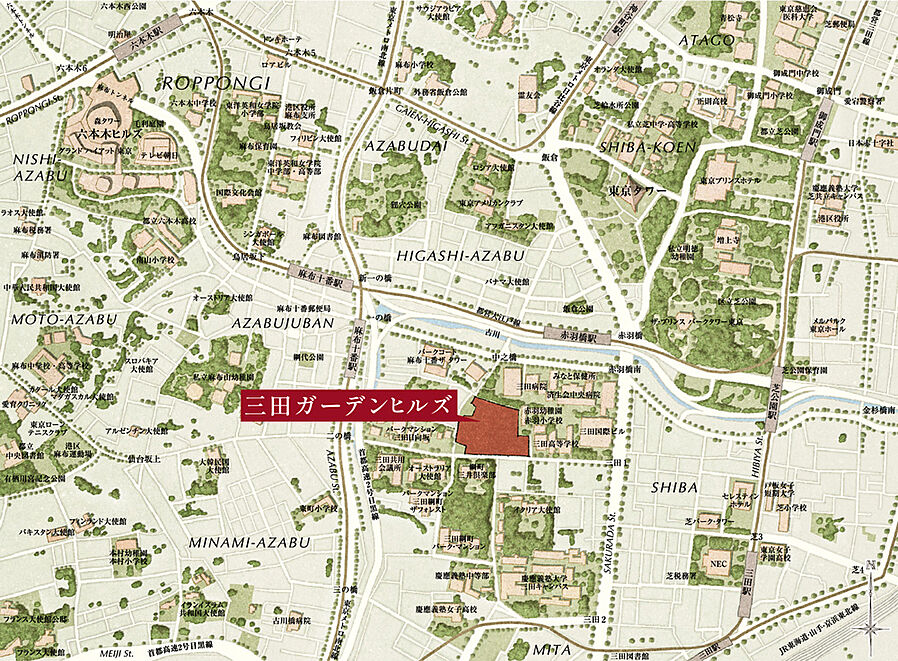 三田ガーデンヒルズ：案内図