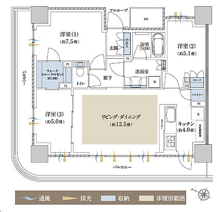 パークホームズ仙台中央 間取り I