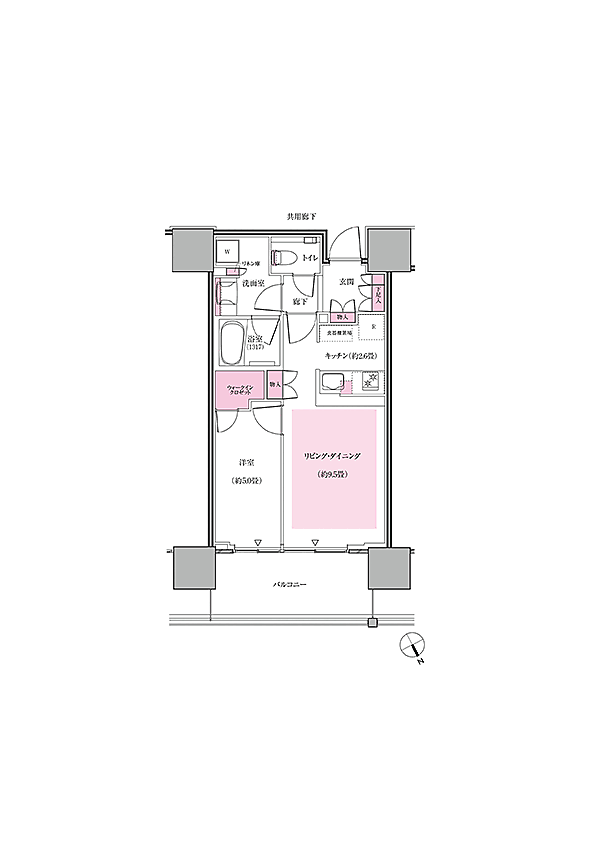 リーフシティ市川　ザ・タワー 間取り N43C2