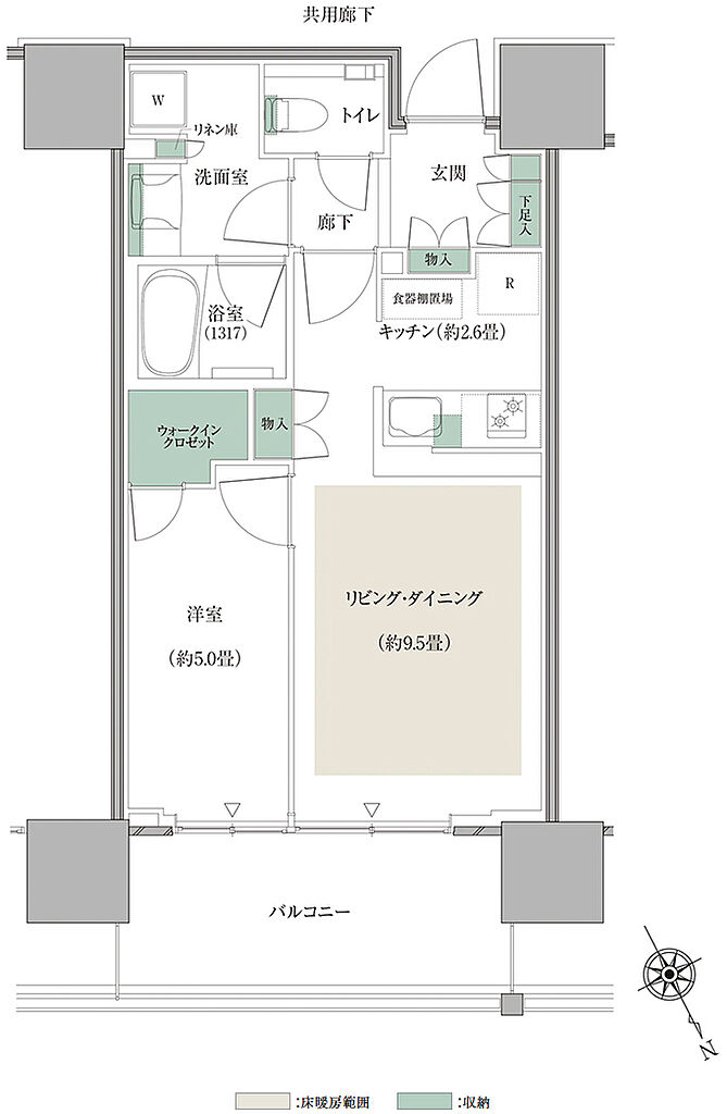 リーフシティ市川　ザ・タワー 間取り N43C2