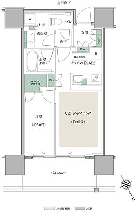 リーフシティ市川　ザ・タワー 間取り N43C2