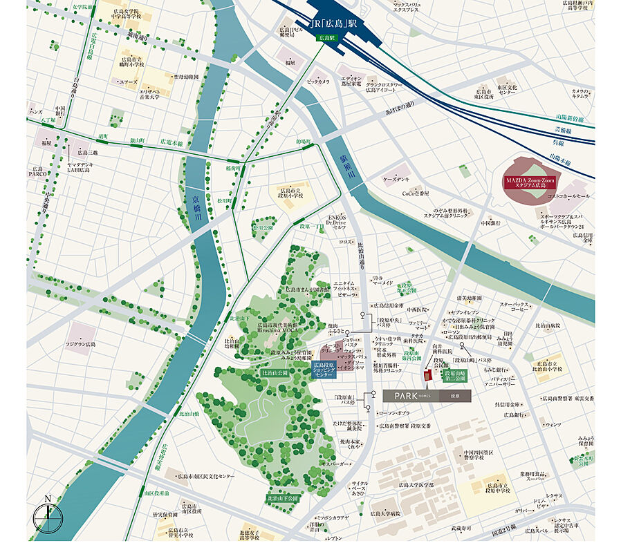 パークホームズ段原：案内図