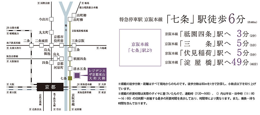 レジデンス　ザ　京都東山大和大路：交通図