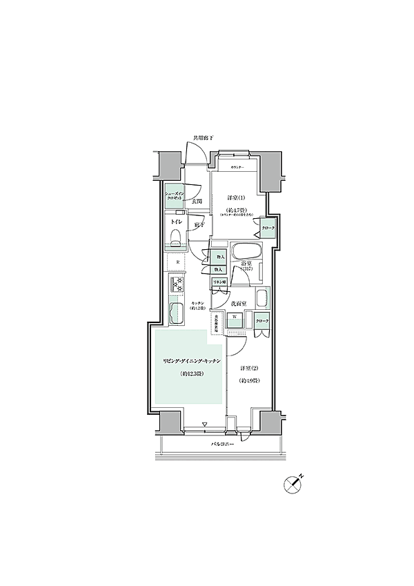 パークホームズ入谷 間取り B