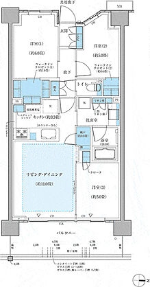 ＣＥＮＴＲＡＬ　ＡＩＲ　ＣＩＴＹ　ＲＥＳＩＤＥＮＣＥ　II 間取り H