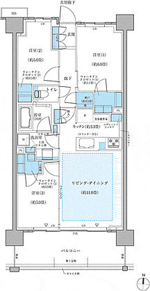ＣＥＮＴＲＡＬ　ＡＩＲ　ＣＩＴＹ　ＲＥＳＩＤＥＮＣＥ　II 間取り B2