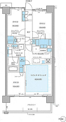 ＣＥＮＴＲＡＬ　ＡＩＲ　ＣＩＴＹ　ＲＥＳＩＤＥＮＣＥ　II 間取り C4