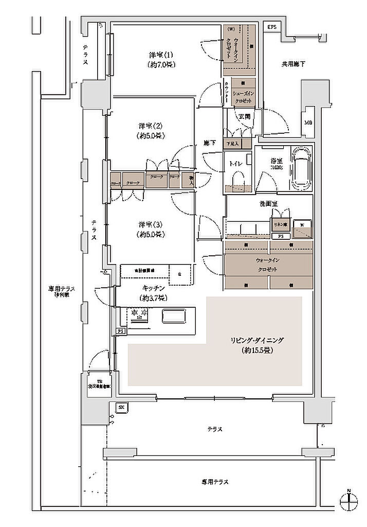 パークホームズ福岡浄水通 間取り Dg