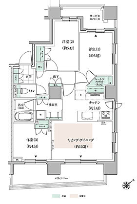 パークホームズ東札幌 間取り A