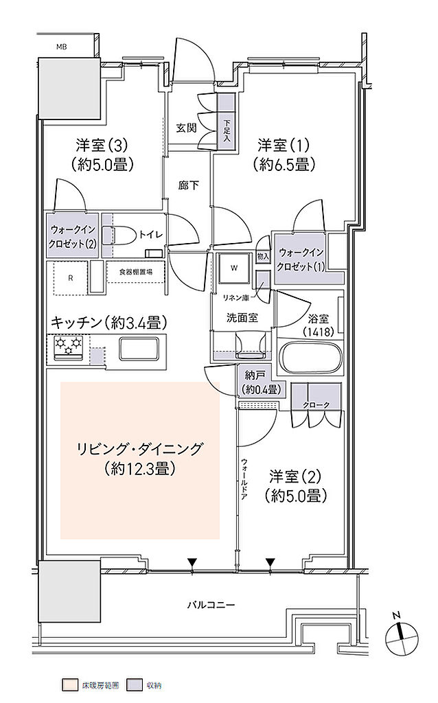 パークタワー柏の葉キャンパス 間取り S69A