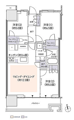 パークタワー柏の葉キャンパス 間取り S69A