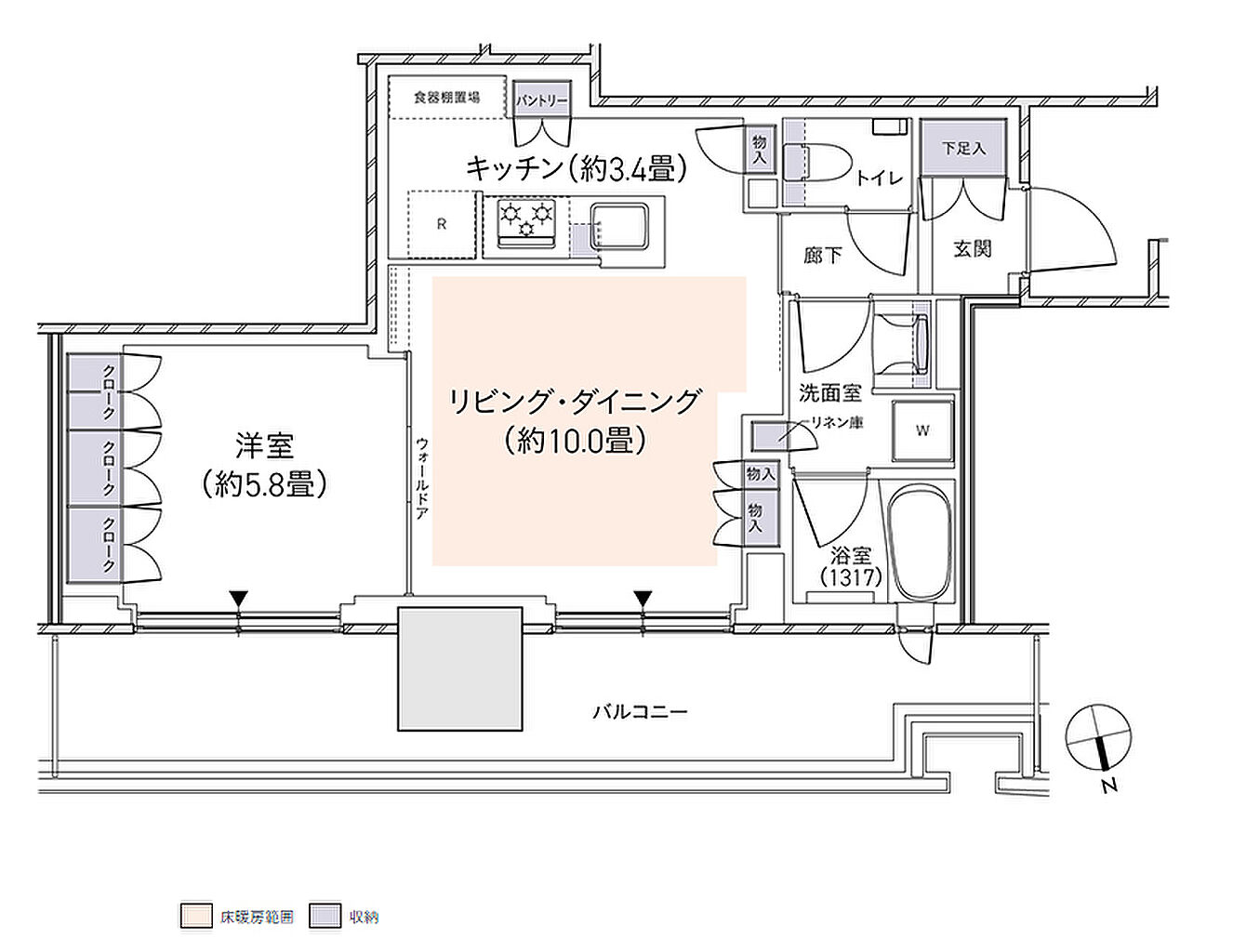 パークタワー柏の葉キャンパス 間取り N47F't