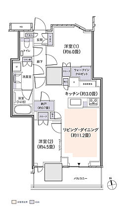 パークタワー柏の葉キャンパス 間取り S60C